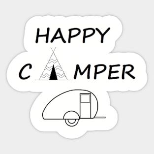 Happy Camper Shirt, Camping Shirt Sticker
